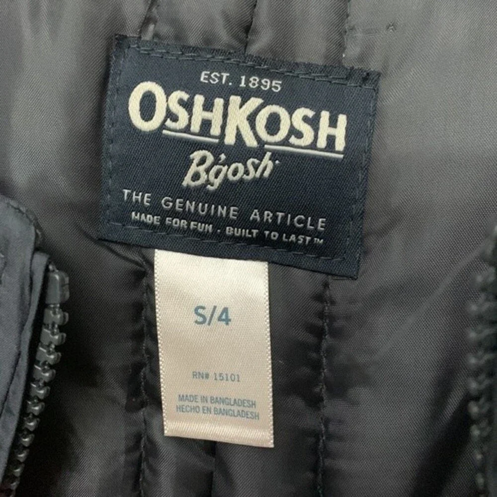 OshKosh B'Gosh Boys' Perfect Snowbib Snowsuit Skibib size 4 little boy’s